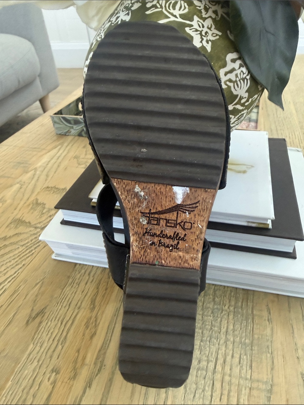 Dansko Women's Authentic Open-Toe Wooden Wedge Sandals size 38 - Picture 11 of 11